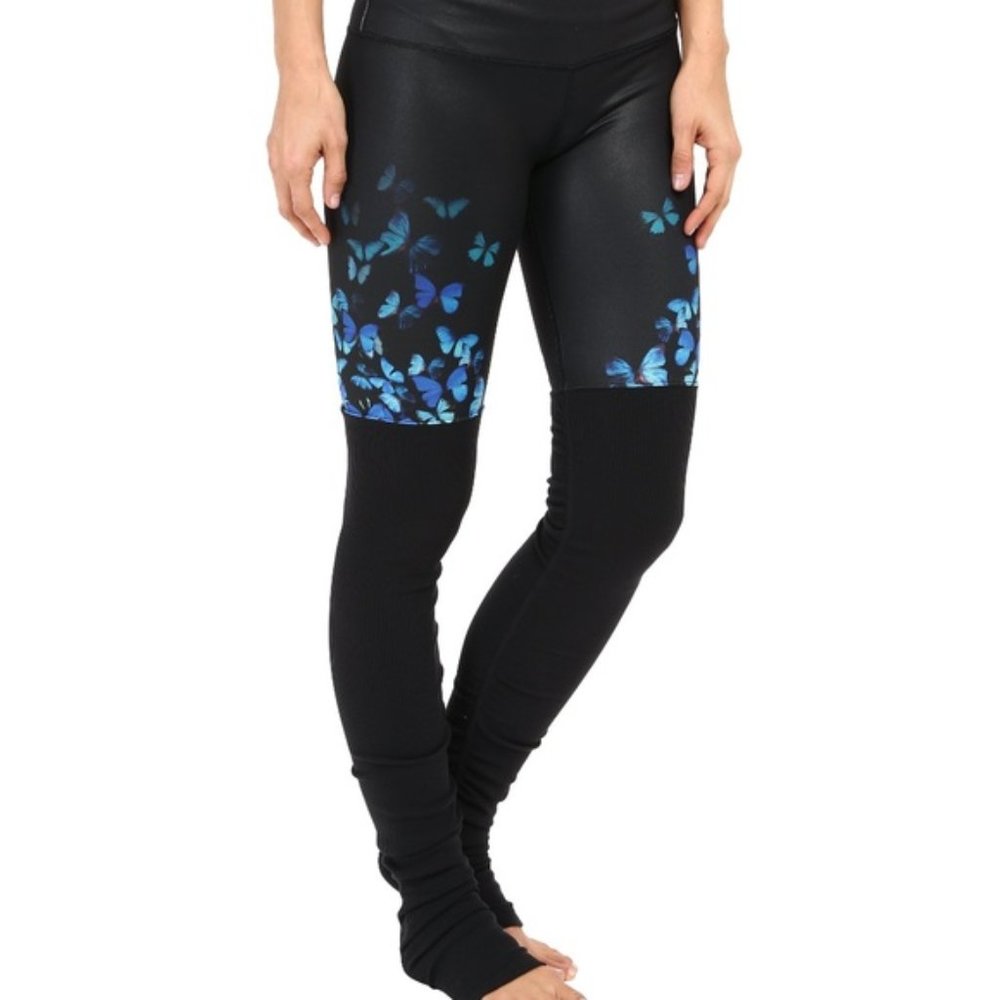 ALO YOGA Legging Gypset Goddess Black Butterfly XS